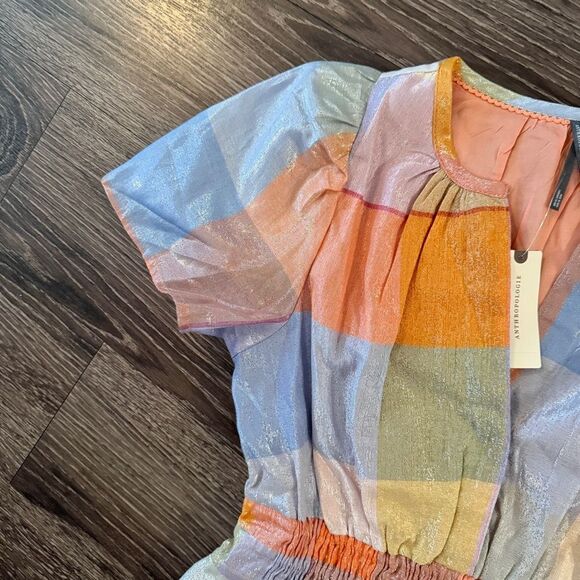 Anthropologie Somerset Mini Dress Metallic Edition New - Picture 2 of 7